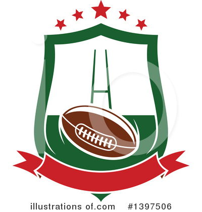 American Footballs Clipart #1397506 by Vector Tradition SM