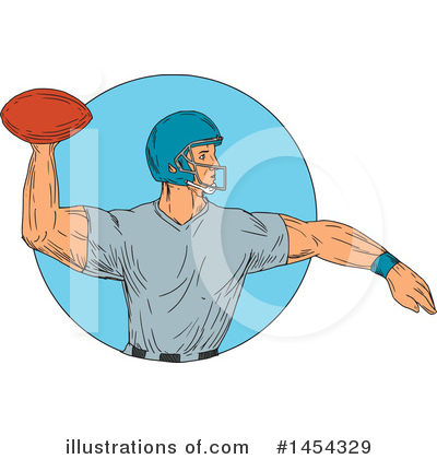 Royalty-Free (RF) Football Clipart Illustration by patrimonio - Stock Sample #1454329