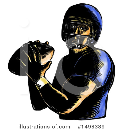 Royalty-Free (RF) Football Clipart Illustration by patrimonio - Stock Sample #1498389