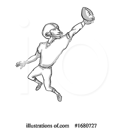 Royalty-Free (RF) Football Clipart Illustration by patrimonio - Stock Sample #1680727