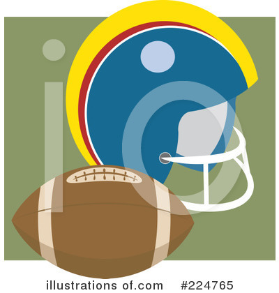 Royalty-Free (RF) Football Clipart Illustration by Prawny - Stock Sample #224765