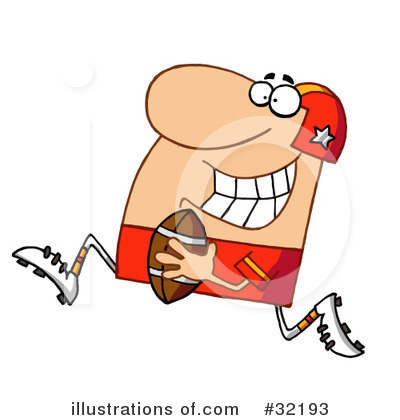 Royalty-Free (RF) Football Clipart Illustration by Hit Toon - Stock Sample #32193