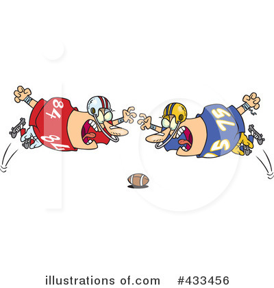 Royalty-Free (RF) Football Clipart Illustration by toonaday - Stock Sample #433456