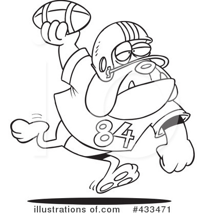 Royalty-Free (RF) Football Clipart Illustration by toonaday - Stock Sample #433471