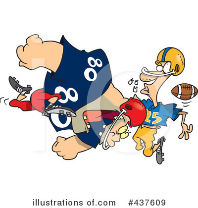 Royalty-Free (RF) Football Clipart Illustration by toonaday - Stock Sample #437609