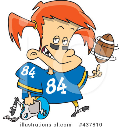 Royalty-Free (RF) Football Clipart Illustration by toonaday - Stock Sample #437810