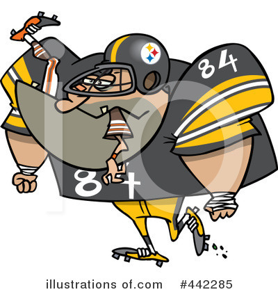 Royalty-Free (RF) Football Clipart Illustration by toonaday - Stock Sample #442285
