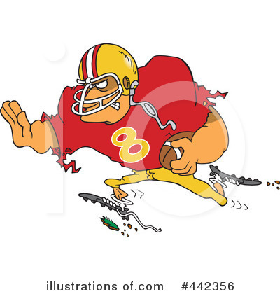 Royalty-Free (RF) Football Clipart Illustration by toonaday - Stock Sample #442356