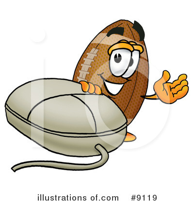 Royalty-Free (RF) Football Clipart Illustration by Mascot Junction - Stock Sample #9119
