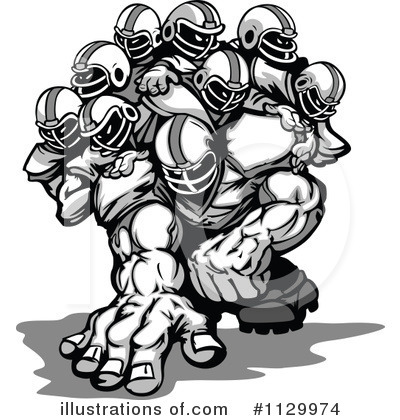 Football Clipart #1129974 by Chromaco