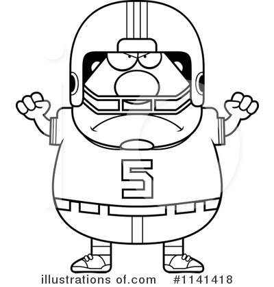 Royalty-Free (RF) Football Player Clipart Illustration by Cory Thoman - Stock Sample #1141418