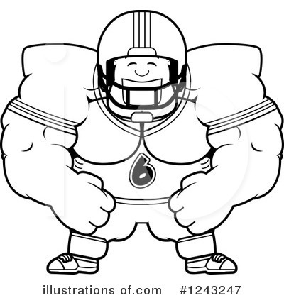 Royalty-Free (RF) Football Player Clipart Illustration by Cory Thoman - Stock Sample #1243247