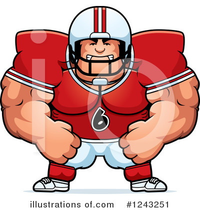 Royalty-Free (RF) Football Player Clipart Illustration by Cory Thoman - Stock Sample #1243251