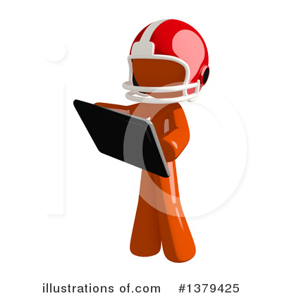 Royalty-Free (RF) Football Player Clipart Illustration by Leo Blanchette - Stock Sample #1379425