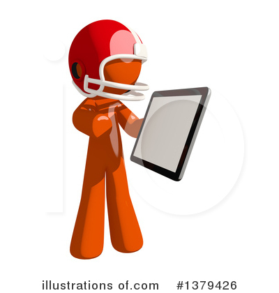 Royalty-Free (RF) Football Player Clipart Illustration by Leo Blanchette - Stock Sample #1379426