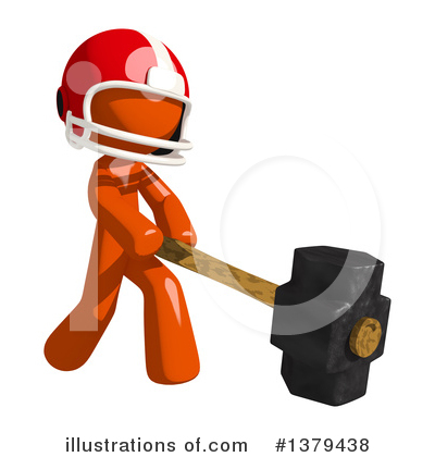 Royalty-Free (RF) Football Player Clipart Illustration by Leo Blanchette - Stock Sample #1379438