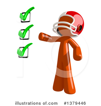 Royalty-Free (RF) Football Player Clipart Illustration by Leo Blanchette - Stock Sample #1379446