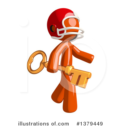 Royalty-Free (RF) Football Player Clipart Illustration by Leo Blanchette - Stock Sample #1379449