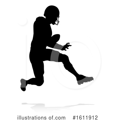 Royalty-Free (RF) Football Player Clipart Illustration by AtStockIllustration - Stock Sample #1611912
