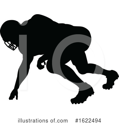 Royalty-Free (RF) Football Player Clipart Illustration by AtStockIllustration - Stock Sample #1622494