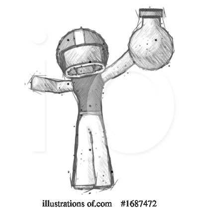 Royalty-Free (RF) Football Player Clipart Illustration by Leo Blanchette - Stock Sample #1687472