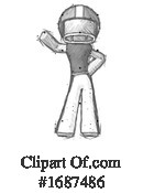 Football Player Clipart #1687486 by Leo Blanchette