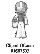 Football Player Clipart #1687503 by Leo Blanchette