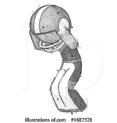 Royalty-Free (RF) Football Player Clipart Illustration by Leo Blanchette - Stock Sample #1687528