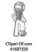 Football Player Clipart #1687539 by Leo Blanchette