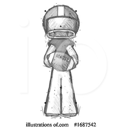 Royalty-Free (RF) Football Player Clipart Illustration by Leo Blanchette - Stock Sample #1687542