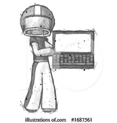 Royalty-Free (RF) Football Player Clipart Illustration by Leo Blanchette - Stock Sample #1687561