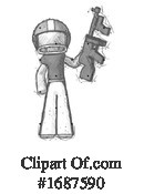 Football Player Clipart #1687590 by Leo Blanchette