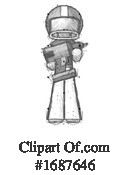 Football Player Clipart #1687646 by Leo Blanchette