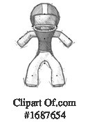 Football Player Clipart #1687654 by Leo Blanchette