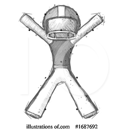 Royalty-Free (RF) Football Player Clipart Illustration by Leo Blanchette - Stock Sample #1687692