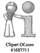 Football Player Clipart #1687711 by Leo Blanchette