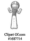 Football Player Clipart #1687714 by Leo Blanchette