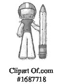Football Player Clipart #1687718 by Leo Blanchette