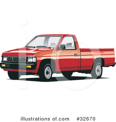 Pickup Truck Clipart #32670 by David Rey