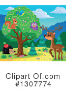 Forest Animals Clipart #1307774 by visekart