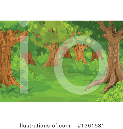 Royalty-Free (RF) Forest Clipart Illustration by Pushkin - Stock Sample #1361531