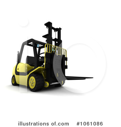 Royalty-Free (RF) Forklift Clipart Illustration by KJ Pargeter - Stock Sample #1061086