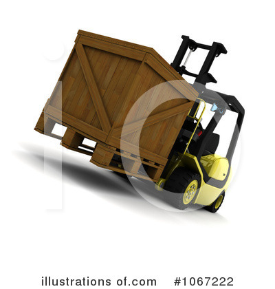 Royalty-Free (RF) Forklift Clipart Illustration by KJ Pargeter - Stock Sample #1067222