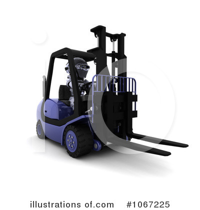 Royalty-Free (RF) Forklift Clipart Illustration by KJ Pargeter - Stock Sample #1067225