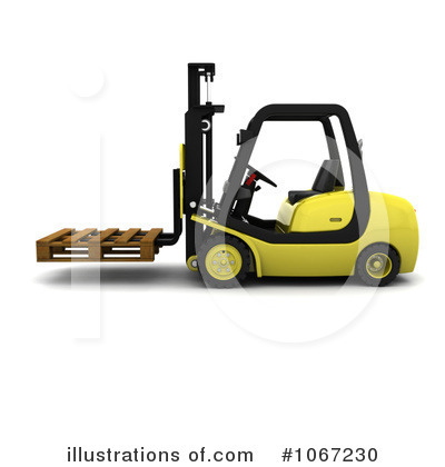 Royalty-Free (RF) Forklift Clipart Illustration by KJ Pargeter - Stock Sample #1067230