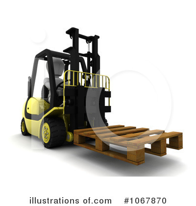Royalty-Free (RF) Forklift Clipart Illustration by KJ Pargeter - Stock Sample #1067870
