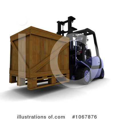 Royalty-Free (RF) Forklift Clipart Illustration by KJ Pargeter - Stock Sample #1067876