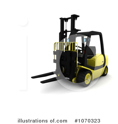 Royalty-Free (RF) Forklift Clipart Illustration by KJ Pargeter - Stock Sample #1070323