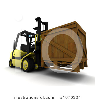 Royalty-Free (RF) Forklift Clipart Illustration by KJ Pargeter - Stock Sample #1070324