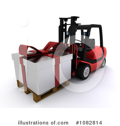 Royalty-Free (RF) Forklift Clipart Illustration by KJ Pargeter - Stock Sample #1082814